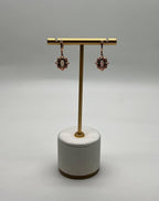 White Opal Diamonds Halo 14K Rose Gold Statement Drop Dangle Earrings