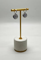 Purple Amethyst Blue Sapphire Green Tsavorite Diamonds 14K White Gold Earrings