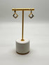Triangle Rhombus 14K Yellow Gold Diamond Fashion Huggie Earrings