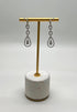 Diamond Pave Set Halo Fancy Shape 14K White Gold Statement Drop Earrings