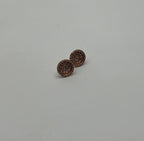 Brilliant Diamonds Cluster Pave-Set 14K Rose Gold Classic Stud Earrings
