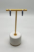 Blue Sapphire Medium Huggie Hoops 14K White Gold Statement Classic Earrings