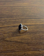 Cushion Shape Cabochon Blue Opal 14K White Gold Cocktail Diamond Halo Ring