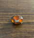 Free Shape Faceted Orange Carnelian Diamond Pave 14K Gold Statement Ring