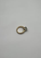 Green Amethyst Unique Nudo Faceted Cut 14K Yellow Gold Statement Cocktail Ring