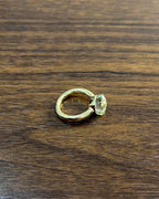 Green Amethyst Unique Nudo Faceted Cut 14K Yellow Gold Statement Cocktail Ring