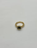 Green Amethyst Unique Nudo Faceted Cut 14K Yellow Gold Statement Cocktail Ring