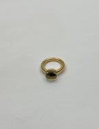 Green Amethyst Unique Nudo Faceted Cut 14K Yellow Gold Statement Cocktail Ring