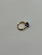 Violet Amethyst Unique Nudo Faceted Cut 14K Yellow Gold Statement Cocktail Ring