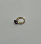 Violet Amethyst Unique Nudo Faceted Cut 14K Yellow Gold Statement Cocktail Ring