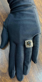Brown Smoky Quartz Cushion Shape Diamond Halo 14K Yellow Gold Statement Ring