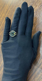 Round Shape Checkerboard Cut Green Amethyst Prasiolite 14K Gold Split Shank Ring