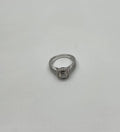Round Shape Brilliant Cut Diamond Halo Pave Set 18K White Gold Engagement Ring