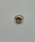 Round Shape Brown Smoky Quartz Diamond Accented Pave 14K Yellow Gold Ring
