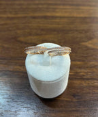 Diamonds Pave Set Double Finger Knuckle 14K Rose Gold Statement Ring