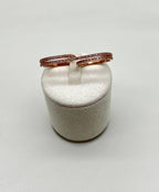 Diamonds Pave Set Double Finger Knuckle 14K Rose Gold Statement Ring