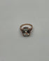 Oval Shape Green Amethyst Prasiolite Diamond Halo 14K Rose Gold Statement Ring