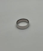 Men's Diamond Channel Set 14K White Gold Band Classic Ring