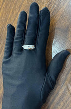 Men's Diamond Channel Set 14K White Gold Band Classic Ring