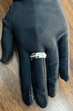Men's Diamond Channel Set 14K White Gold Band Classic Ring