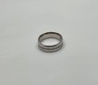 Men's Diamond Channel Set 14K White Gold Band Classic Ring