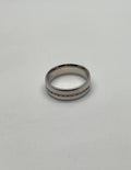 Men's Diamond Channel Set 14K White Gold Band Classic Ring