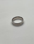 Men's Diamond Channel Set 14K White Gold Band Classic Ring