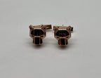 Panther Leopard Jaguar Lion 14K раушан алтын жасыл зүбәржат көзге арналған манжеттер