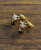 Panther Leopard Jaguar Lion 14K раушан алтын жасыл зүбәржат көзге арналған манжеттер