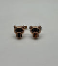 Panther Leopard Jaguar Lion 14K раушан алтын жасыл зүбәржат көзге арналған манжеттер