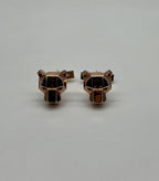 Panther Leopard Jaguar Lion 14K раушан алтын жасыл зүбәржат көзге арналған манжеттер