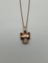 Panther Leopard Jaguar Lion Rose Gold Green Emerald Eye Diamond Pendant Necklace