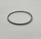 Diamond Pave Statement Classic 14K White Gold Hinge Bangle Bracelet