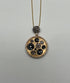 Diamond Pave Galaxy Solar Universal 14K Yellow Gold Pendant Medallion Necklace