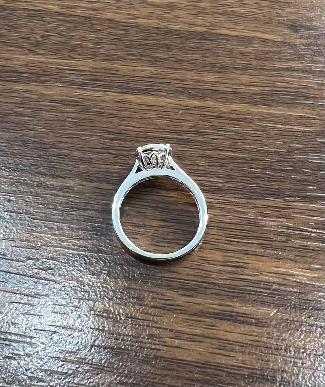 Diamonds Pave Set Cluster Halo Set 14K White Gold Statement Ring