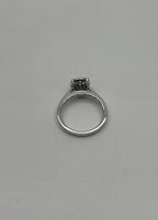 Diamonds Pave Set Cluster Halo Set 14K White Gold Statement Ring