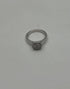 Diamonds Pave Set Cluster Halo Set 14K White Gold Statement Ring