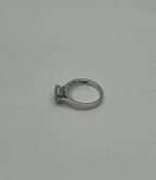 Diamonds Pave Set Round Cluster Halo Set 14K White Gold Statement Ring