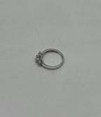 Diamonds Pave Set Square Cluster Halo 14K White Gold Statement Three Stone Ring