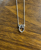 Owl Bird Heart Symbol Diamonds Halo Motif 18K White Gold Pendant Chain Necklace