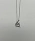 Fish Symbol Diamond Halo Set 18K White Gold Chain Pendant Necklace