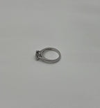 Diamonds Pear Teardrop Pave Set Cluster Halo 14K White Gold Statement Ring