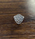 Diamond Pave Halo Set Symbol Motif Art Deco 14K White Gold Statement Ring
