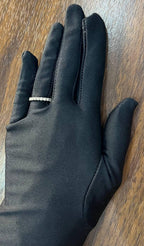 Классикалық теңіз тарағы жиынтығы дөңгелек жарқыраған гауһар тасты 14 каратты ақ алтыннан жасалған сақина