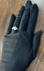 Diamonds Pave Set Cluster Round Halo Bypass Spiral 14K White Gold Statement Ring