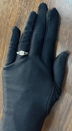 Diamonds Pave Set Round Cluster Halo Set 14K White Gold Statement Split Ring
