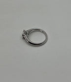 Diamonds Pave Set Round Cluster Halo Set 14K White Gold Statement Split Ring