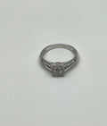 Diamonds Pave Set Round Cluster Halo Set 14K White Gold Statement Split Ring