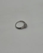 Diamonds Pave Set Round Cluster Halo Set 14K White Gold Statement Split Ring