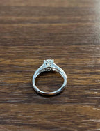 Diamonds Pave Set Round Cluster Halo Set 14K White Gold Statement Split Ring